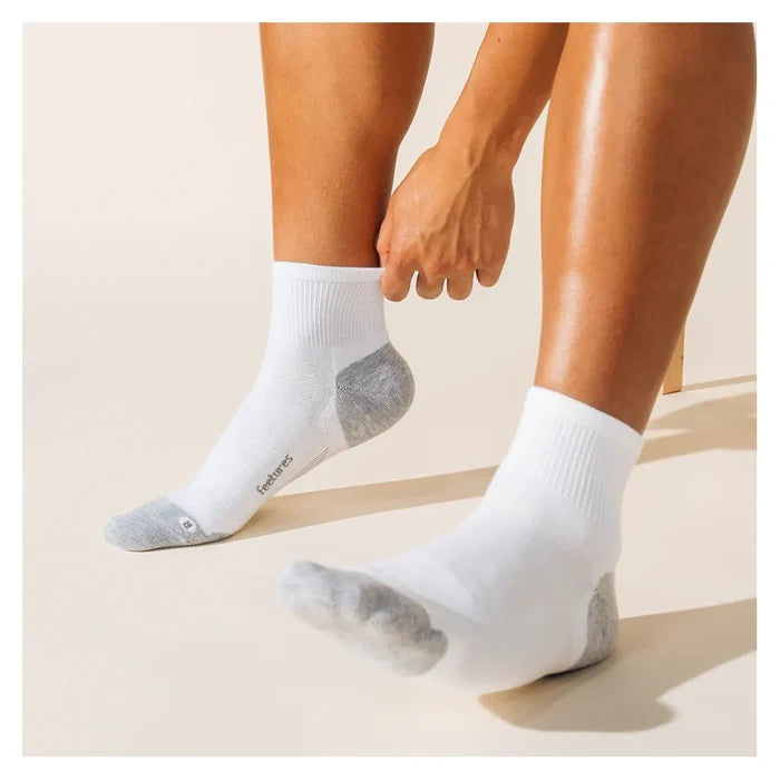Elite Max Cushion Quarter Socks White