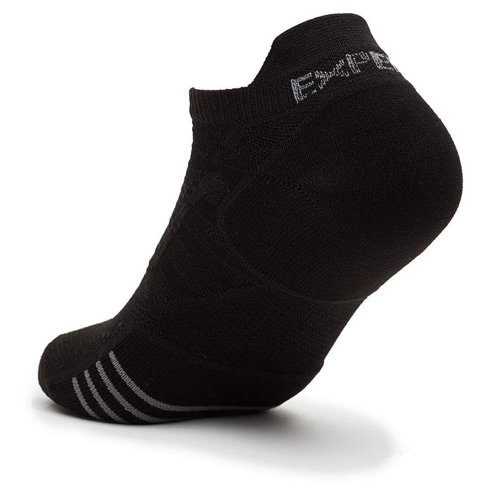 Experia Ultra Light Cushion No Show Tab Socks Black