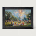 Fireworks- families at the Park - Framed Art