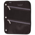 Five Star Pencil Pouch 3 Ring 3 Zippers, Black  (MEA 50623)