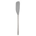 Tovolo Flex-Core SS handled jar scraper in gray, a durable stainless steel kitchen utensil for scraping jars and containers.