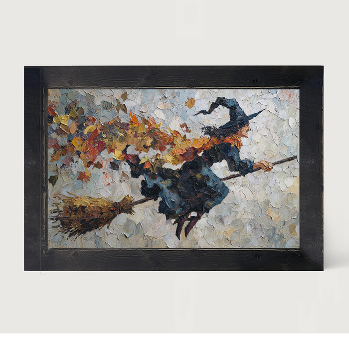 Flying Witch with Leaves