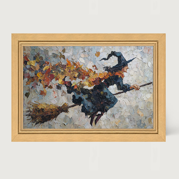 Flying Witch with Leaves
