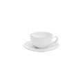 Costa Nova Friso Espresso Cup and Saucer in white, 2203 MUGS porcelain set for coffee serving with elegant design