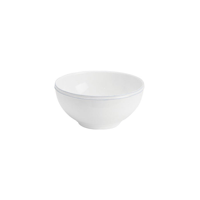White Friso Soup and Cereal Bowl from Costa Nova 2201 dinnerware, featuring a smooth ceramic design.