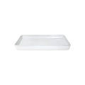 Costa Nova Friso Tray 10-inch white serveware tray, smooth ceramic design for serving and display.