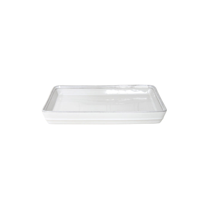 Costa Nova Friso Tray 12-inch white serveware tray with a sleek, modern design perfect for serving and presentation.