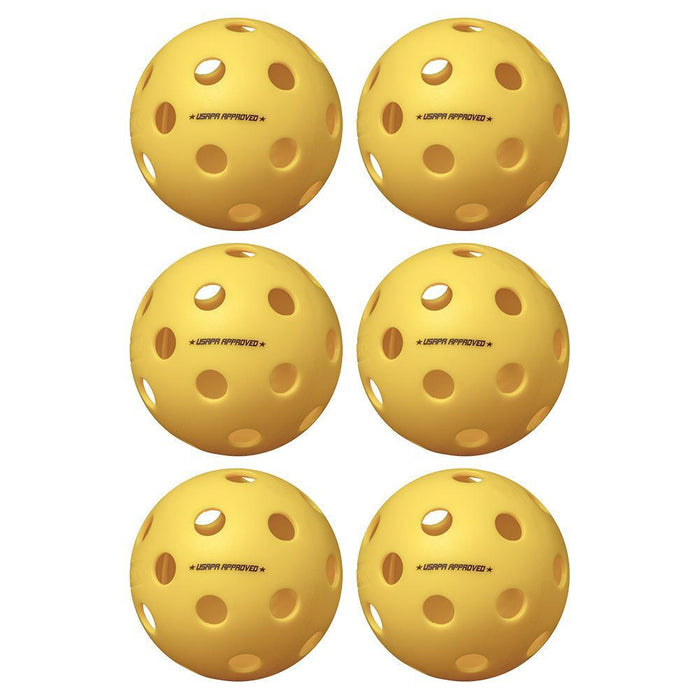 Fuse Indoor Pickleballs Yellow 6-Pack