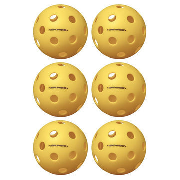 Fuse Indoor Pickleballs Yellow 6-Pack