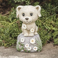 Garden Statue - Dog on Stone