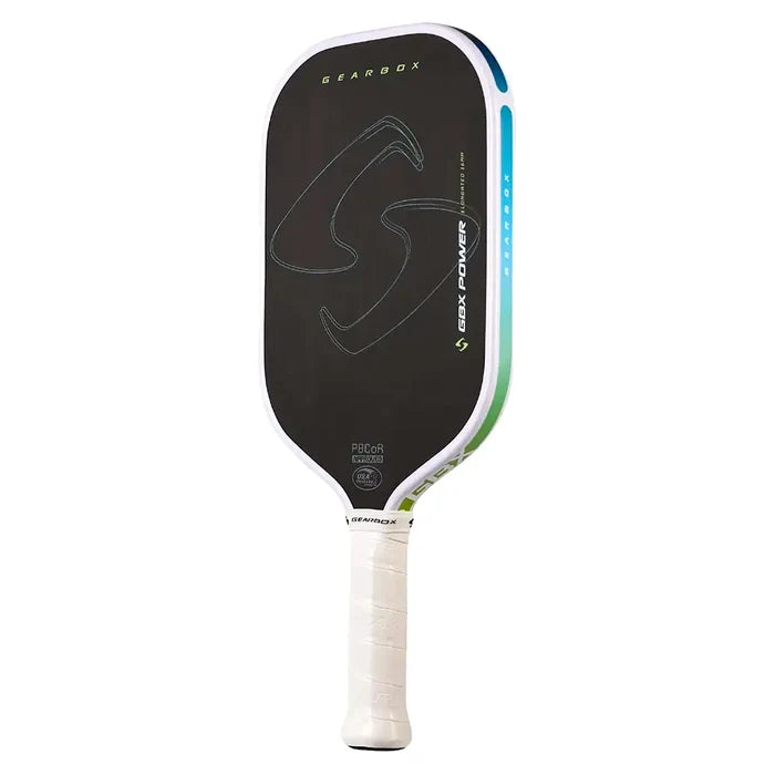 GBX Power Elongated 16mm Pickleball Paddle Black and Blue
