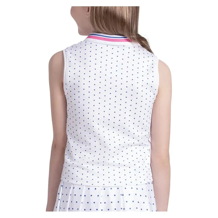 Girls' Bold Statement Polo Tank White