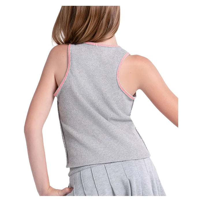 Girls' Chill Play Tank Heather Grey