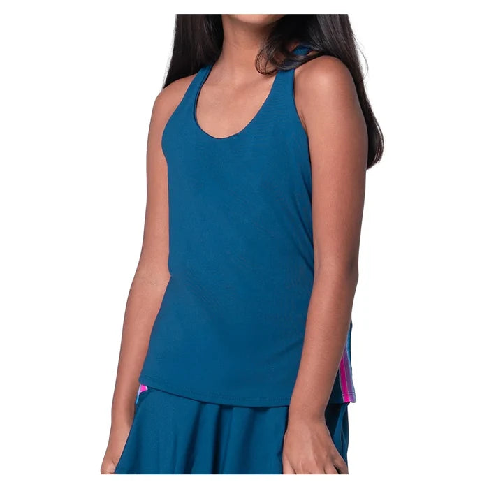 Girls' Chroma Stripe Tank Navy