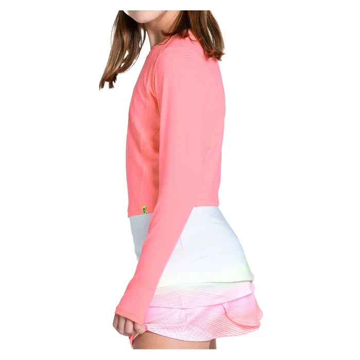Girls' Cross Court Long Sleeve Top Flamingo