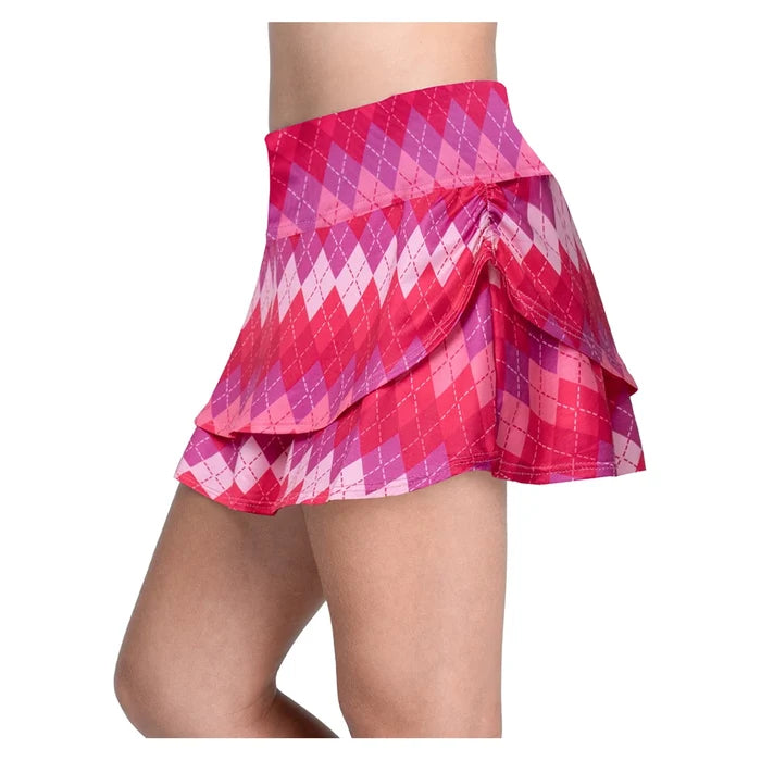 Girls' Diamond Court Tier Skort Mulberry