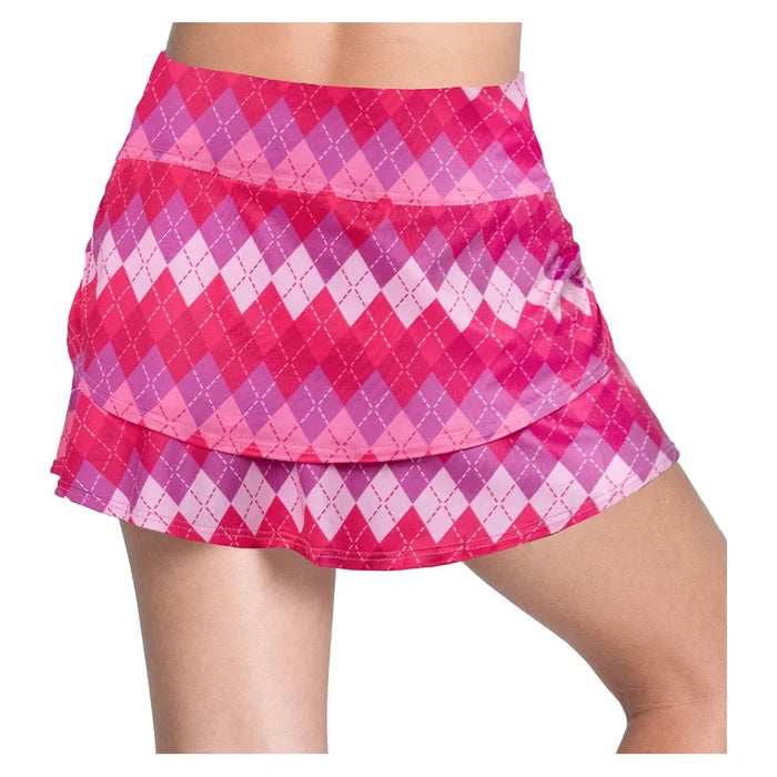 Girls' Diamond Court Tier Skort Mulberry