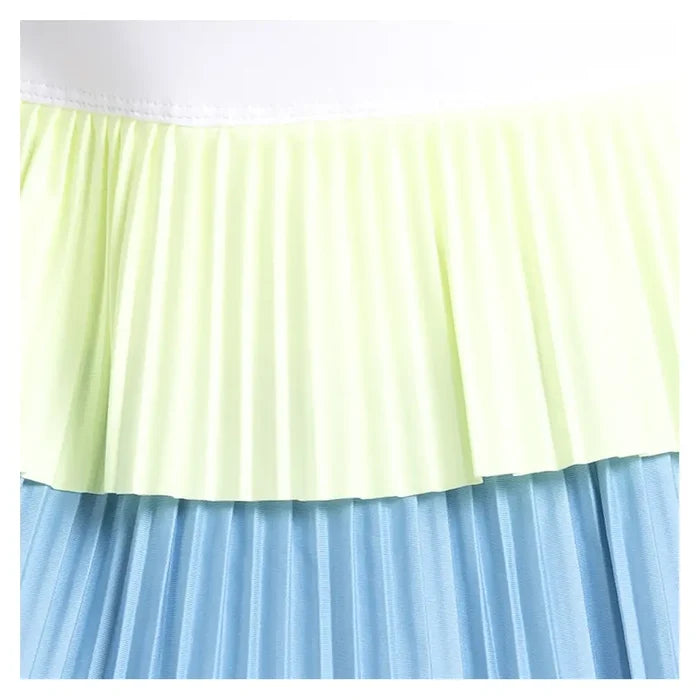 Girls' Doubles Pleated Skort Parrot and Lemon Frost