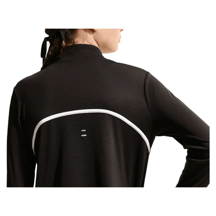 Girls' Dri-FIT Tempo Long-Sleeve Half-Zip Training Top Black and White, Nike, Pickleball Express, IM3661-010BH26-6