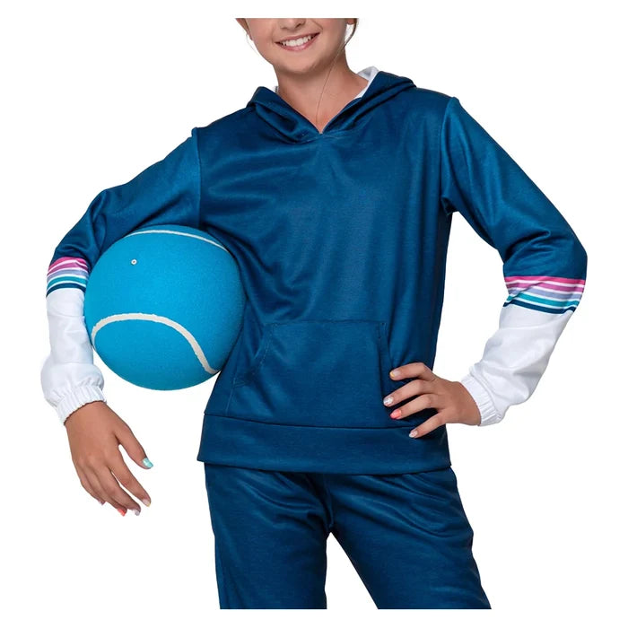 Girls' Good Vibes Fleece Hoodie Navy