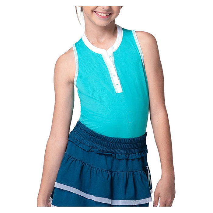 Girls' Henley Tank Aquamarine