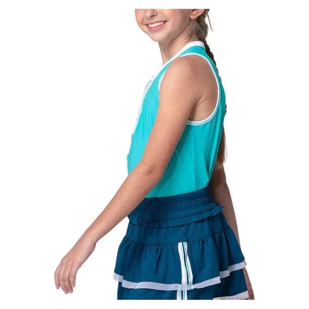 Girls' Henley Tank Aquamarine