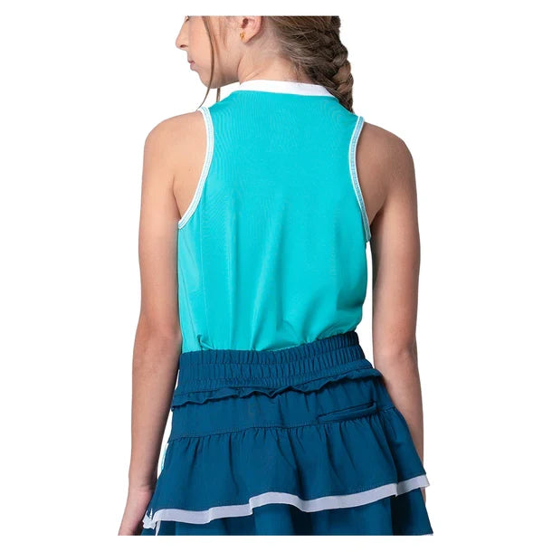 Girls' Henley Tank Aquamarine