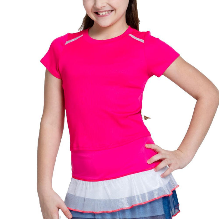 Girls' Hip To It Short Sleeve Top Shocking Pink
