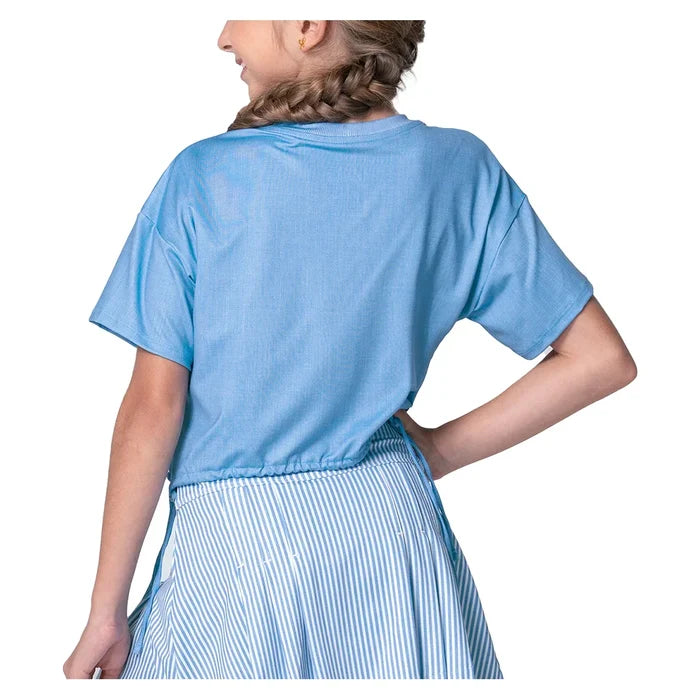 Girls' Linen Play Short Sleeve Top Periwinkle