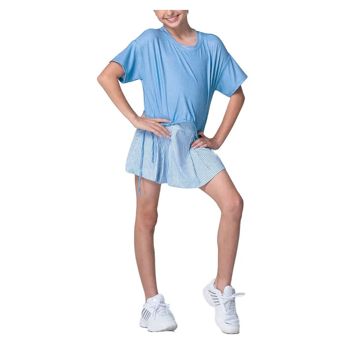 Girls' Linen Play Short Sleeve Top Periwinkle