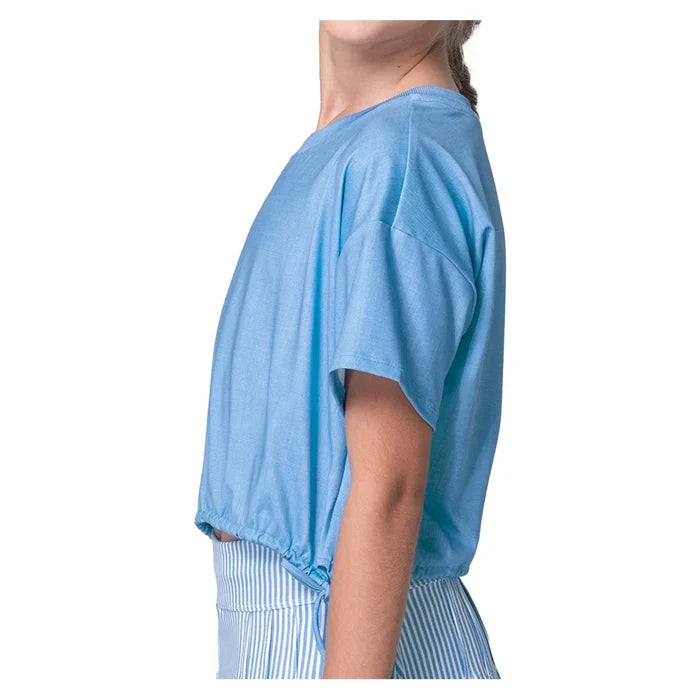 Girls' Linen Play Short Sleeve Top Periwinkle
