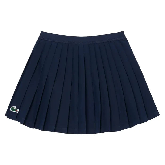 Girls' Logo Sport Pleated Tennis Skirt-Apparel-Lacoste-447286-UGW-1-Tennis Express