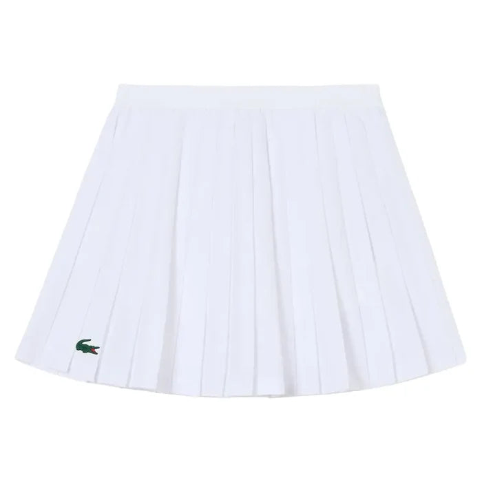 Girls' Logo Sport Pleated Tennis Skirt-Apparel-Lacoste-447286-W8L-1-Tennis Express