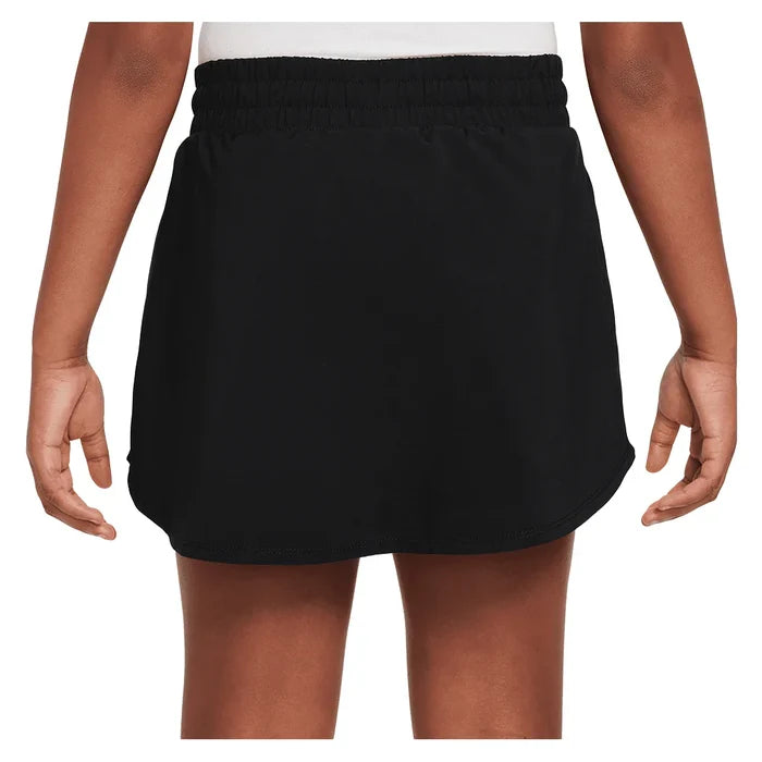 Girls' One Dri-FIT High-Waisted Skort Black and White
