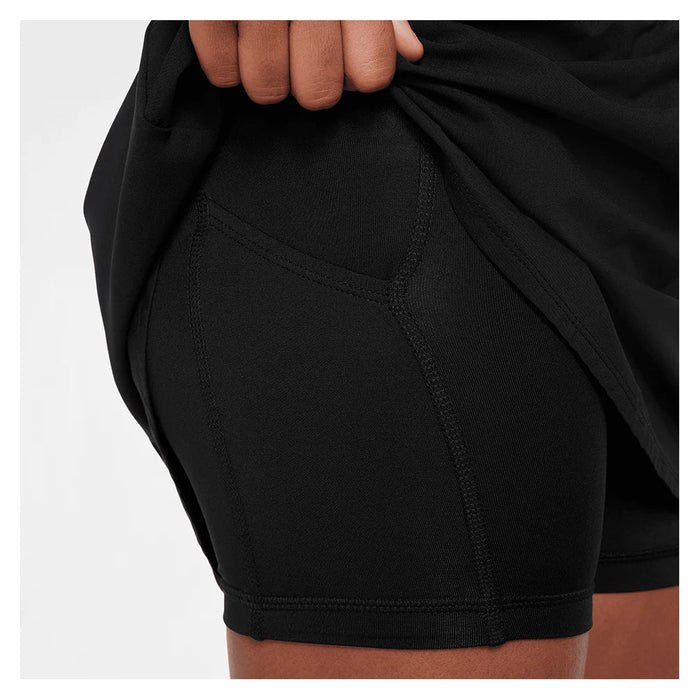 Girls' One Dri-FIT High-Waisted Skort Black and White
