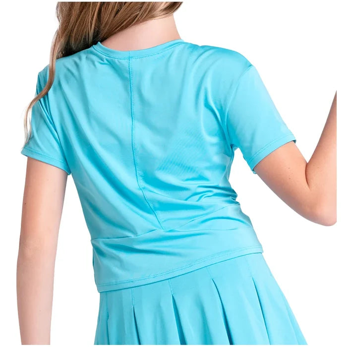 Girls' Peek-A-Bow Short Sleeve Top Parrot