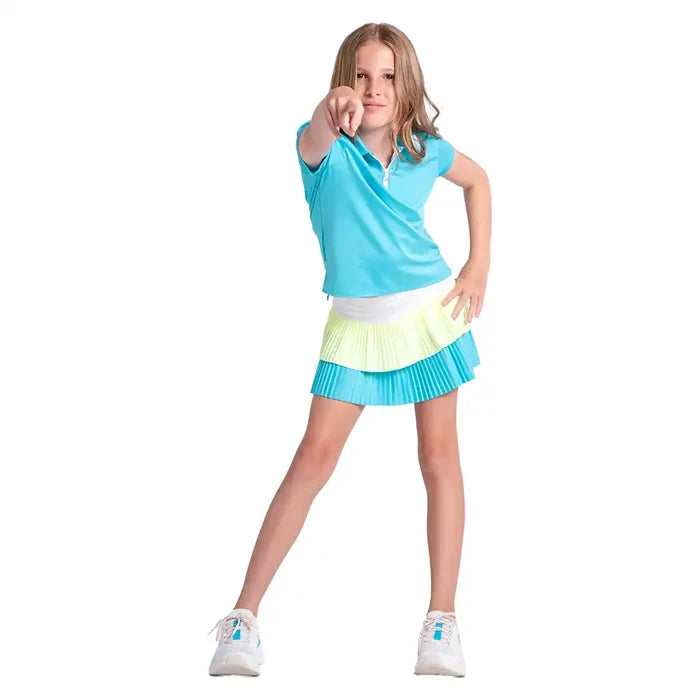 Girls' Pleated Polo Parrot