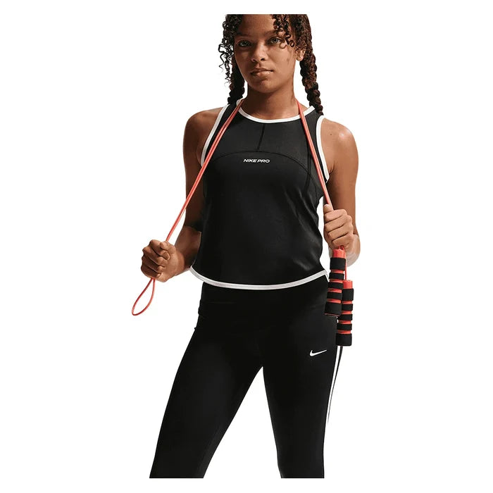 Girls' Pro Dri-FIT Sport Pack Training Tank Black and White