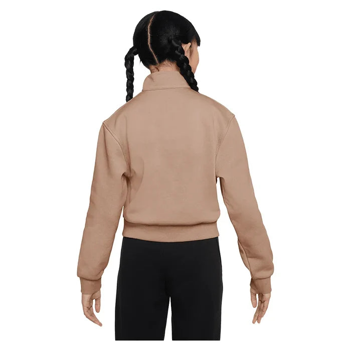 Girls' Sportswear Club Fleece 1/2-Zip Long-Sleeve Top