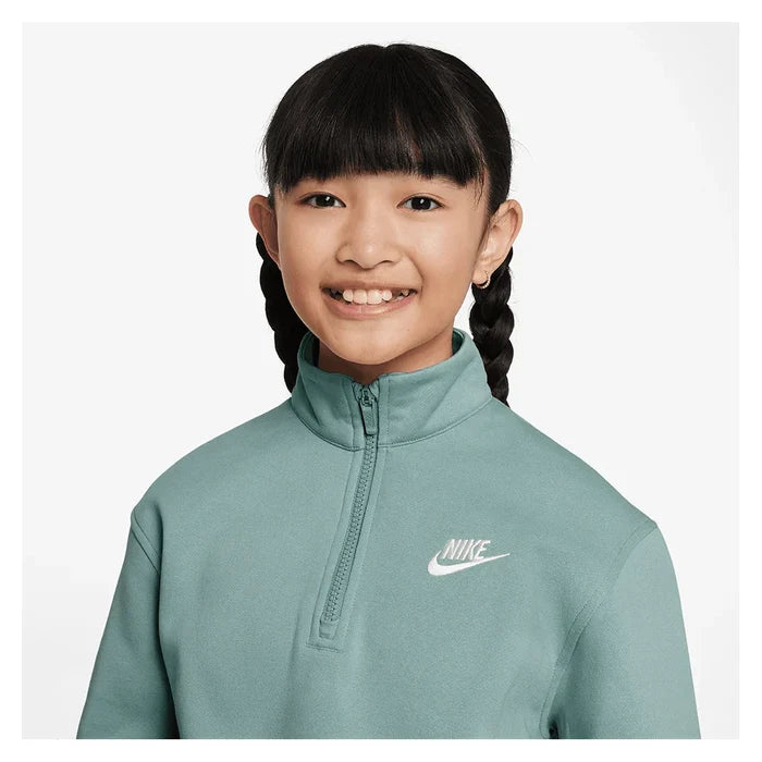 Girls' Sportswear Club Fleece 1/2-Zip Long-Sleeve Top