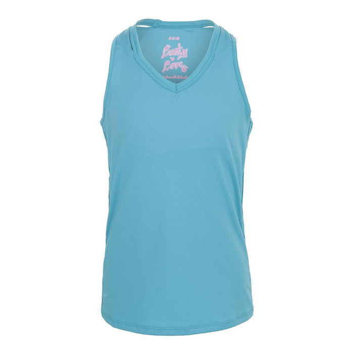 Girls' V-Neck Cutout Tank Ocean