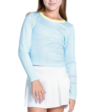 Girls' Victory Steak Long Sleeve Top Ocean