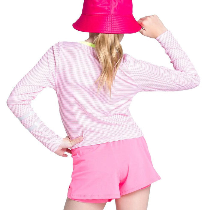 Girls' Victory Steak Long Sleeve Top Pink