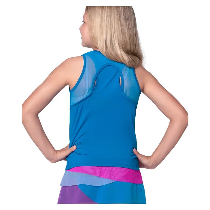 Girls' Volley Tank Electric Blue