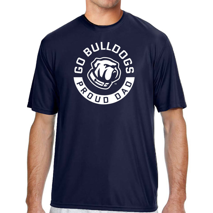 Go Bulldog Proud Dad Performance Tee-Navy