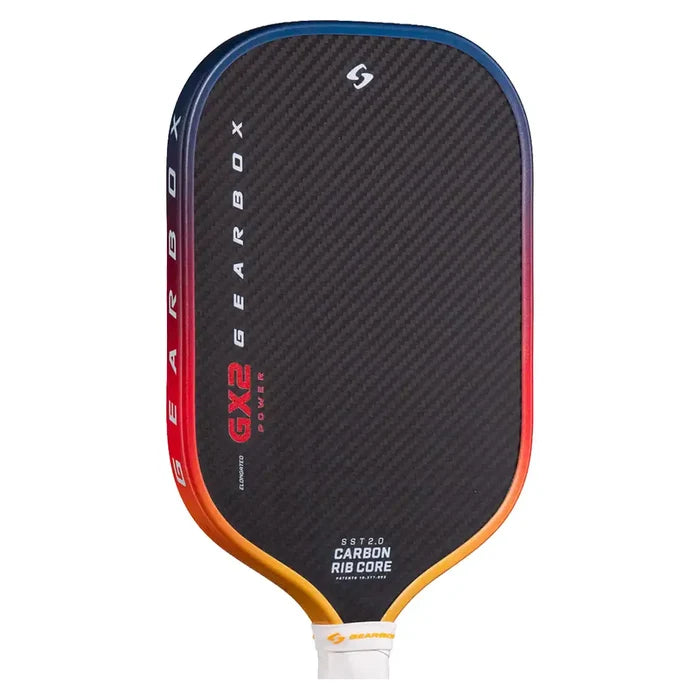 GX2 Power Elongated 16mm Pickleball Paddle Orange and Blue
