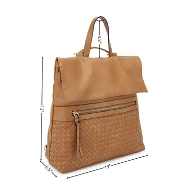 Helena Woven Flap Backpack