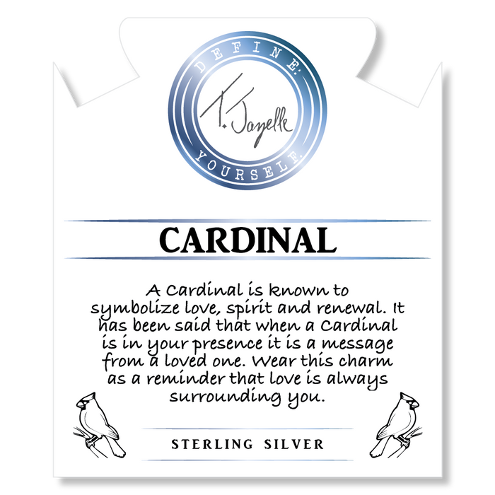 Hemimorphite Gemstone Bracelet with Cardinal Sterling Silver Charm