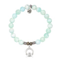 Hemimorphite Gemstone Bracelet with Claddagh Sterling Silver Charm