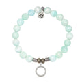 Hemimorphite Gemstone Bracelet with Good Karma Sterling Silver Charm